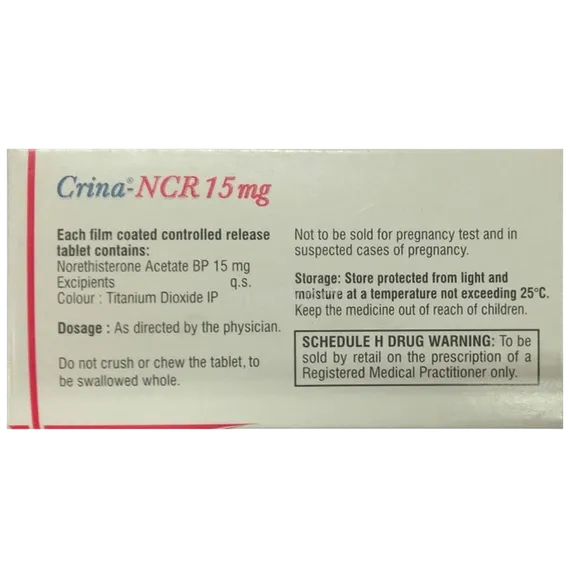 crina ncr 15mg tablet 5's